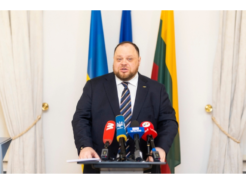 Ukrainos Aukščiausiosios Rados pirmininkui Seime bus įteikta A. Stulginskio žvaigždė